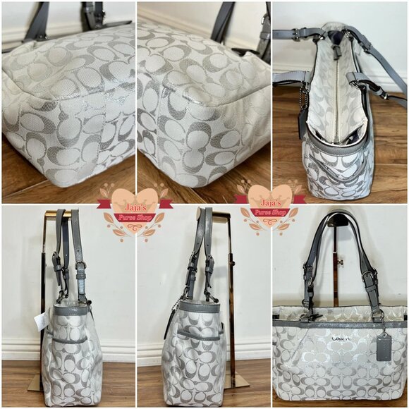 🤍Coach Signature Canvas Metallic-C’s Purse🤍 - Picture 3 of 16